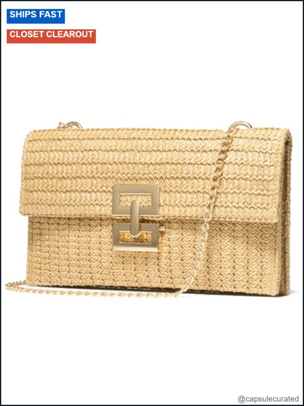 Straw Clutch Purse Women Woven Handbags Summer Beach Crossbody Bag Boho Rattan